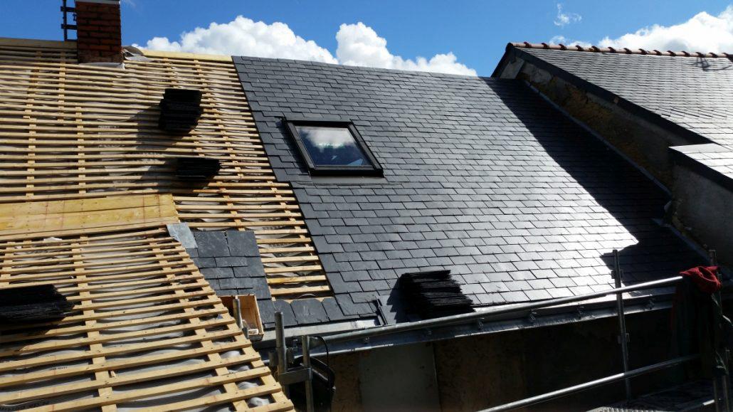 Installation toiture ardoise par l'entreprise locale Renov toit